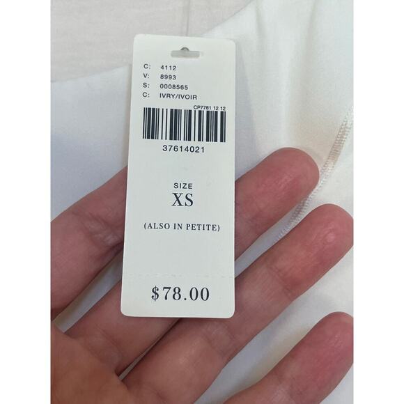 Anthropologie Deletta Alee Ruffled Blouse Ivory Size XS. NEW - Picture 7 of 11